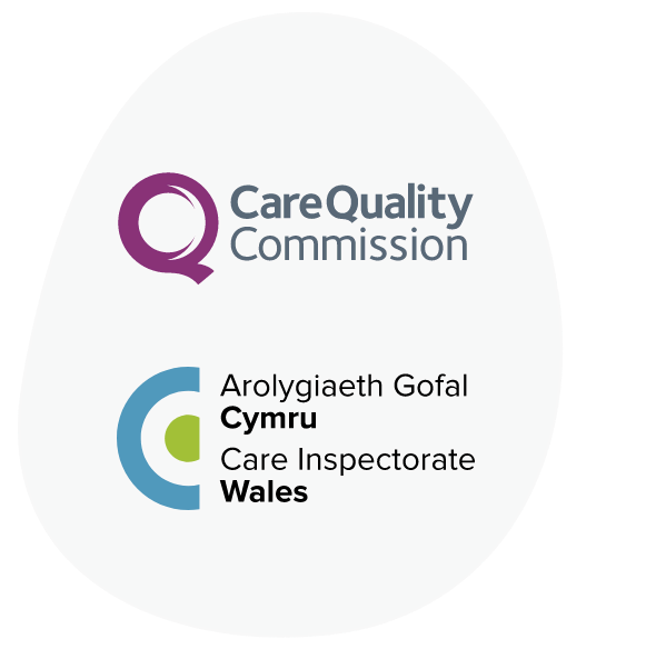 care quality commission and care isnspectorate wales logos