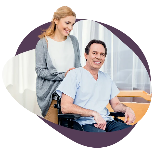 elderly ABI client and carer